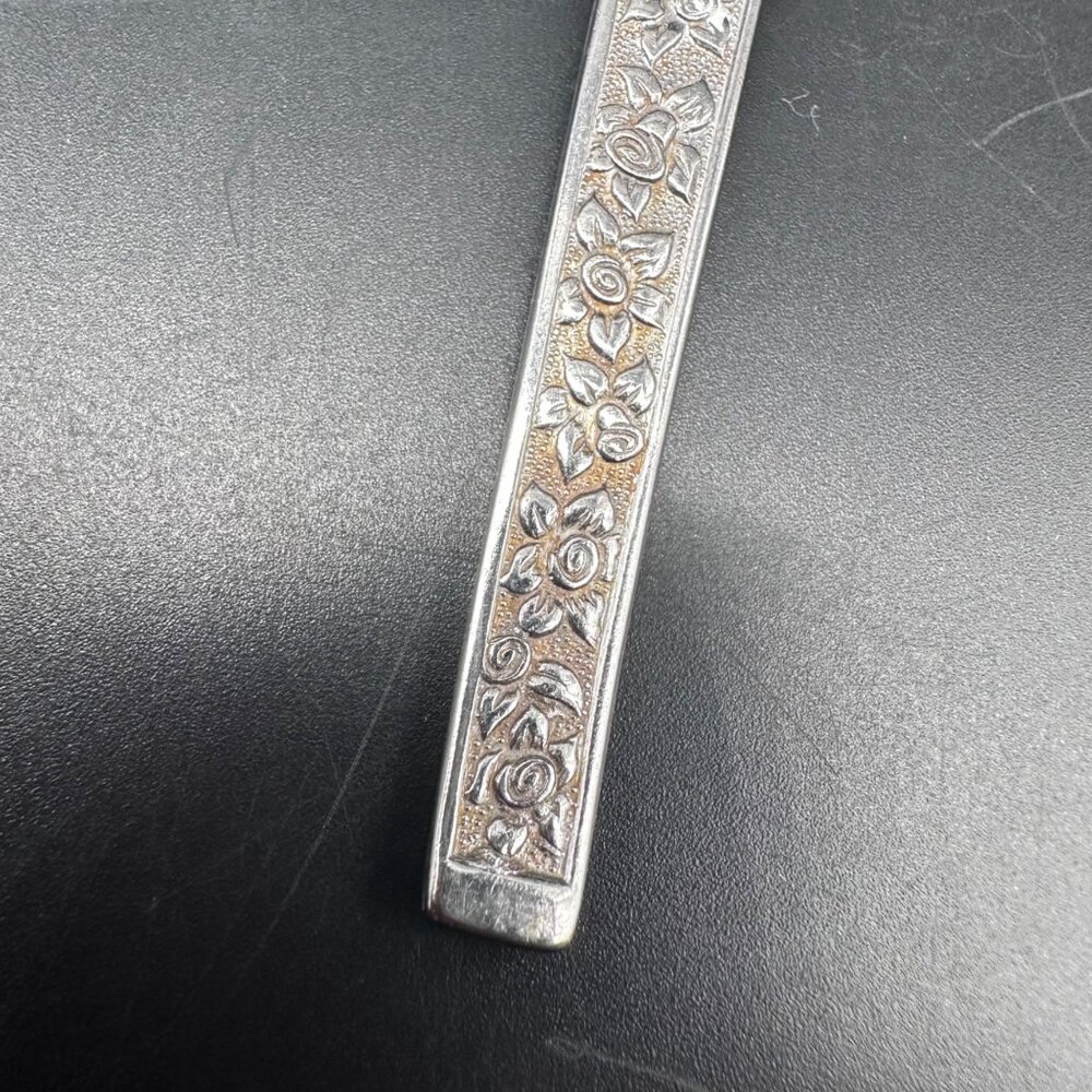 Vtg Tablespoons National Stainless Parma Japan Floral Mid Century Rose Floral - Picture 6 of 10